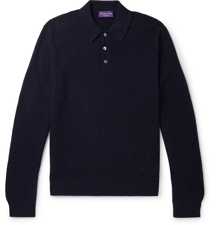 Photo: Ralph Lauren Purple Label - Cashmere Polo Shirt - Navy