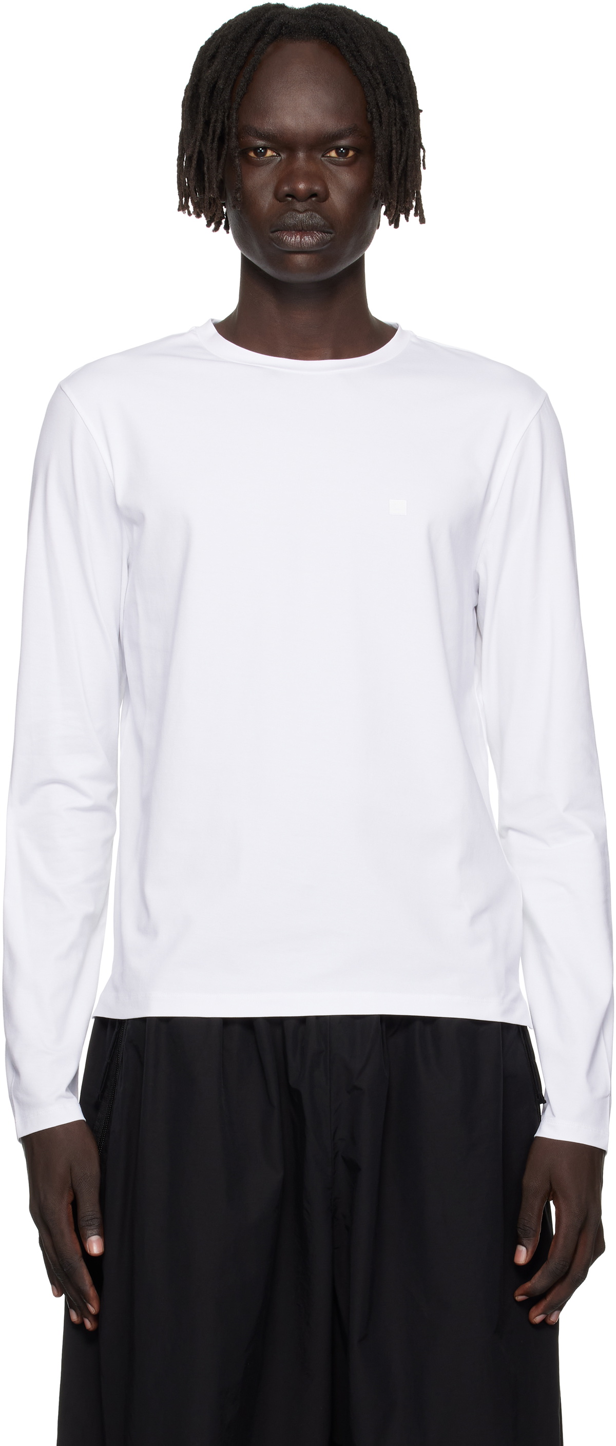 Acne Studios White Long Sleeve Regular Fit T-shirt Acne Studios