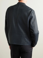Theory - Wynmore Perforated Leather Jacket - Blue