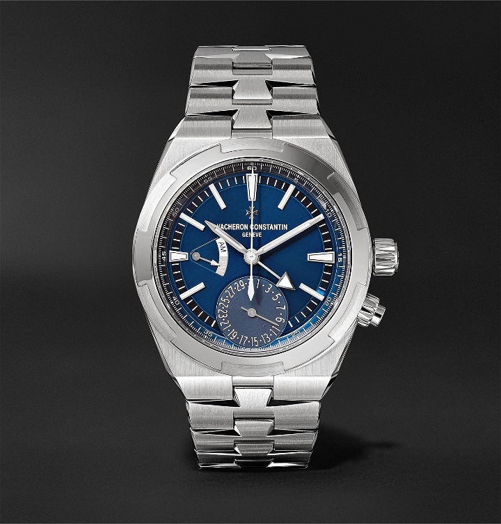 Photo: Vacheron Constantin - Overseas Dual Time Automatic 41mm Stainless Steel Watch, Ref. No. 7900V/110A-B334 X79A1573 - Blue