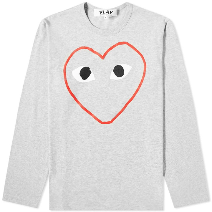 Photo: Comme des Garcons Play Long Sleeve Outline Heart Tee