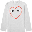 Comme des Garcons Play Long Sleeve Outline Heart Tee