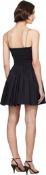 Matteau Black Shirred Bodice Minidress