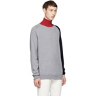 Band of Outsiders Grey Colorblocked Turtleneck