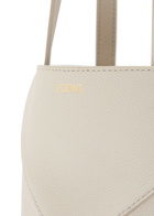 Loewe Puzzle Fold Mini Leather Tote bag - Ivory - One Size