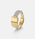 Yeprem 18kt yellow and white gold (750/1000) ring with diamonds
