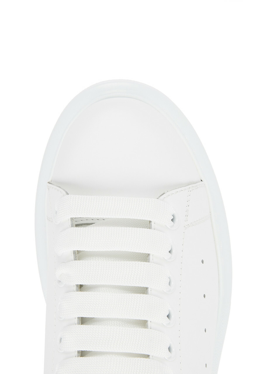 Alexander McQueen Oversized White Leather Sneakers, Sneakers, White