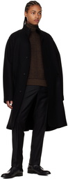 ZEGNA Black Oversized Coat