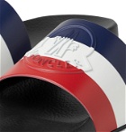 Moncler - Basile Logo-Embossed Striped Rubber Slides - Black