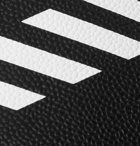 Off-White - Logo-Print Pebble-Grain Leather Cardholder - Men - Black
