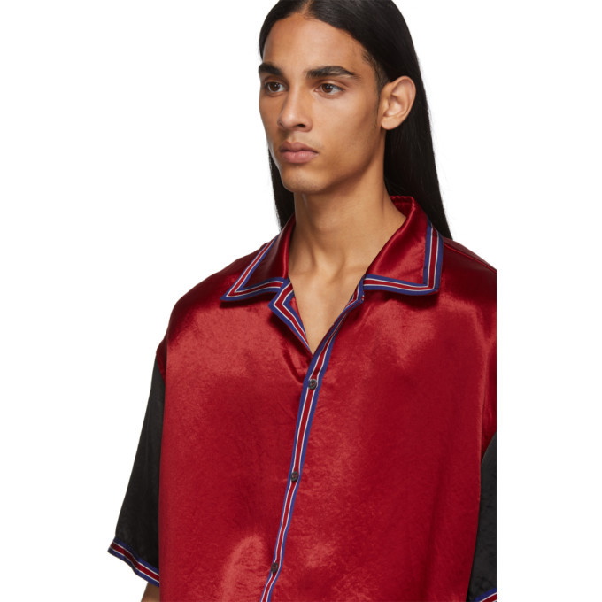 Gucci Black & Red Acetate Bowling Shirt