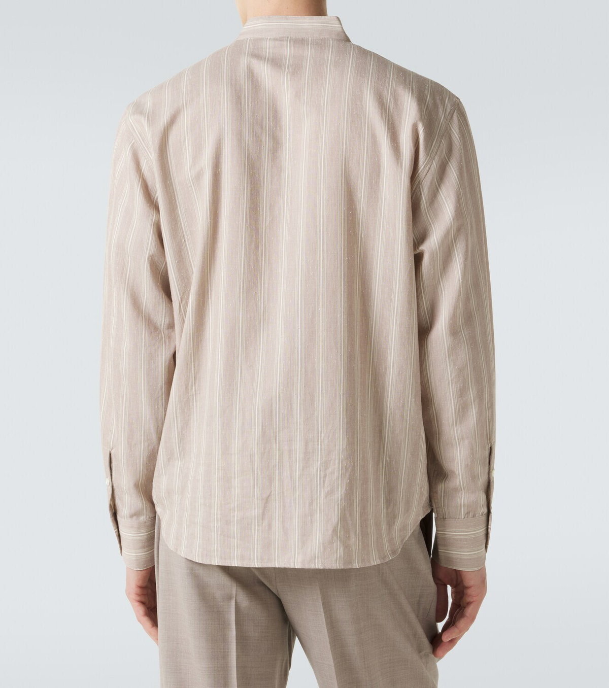 Stòffa Striped cotton and silk shirt