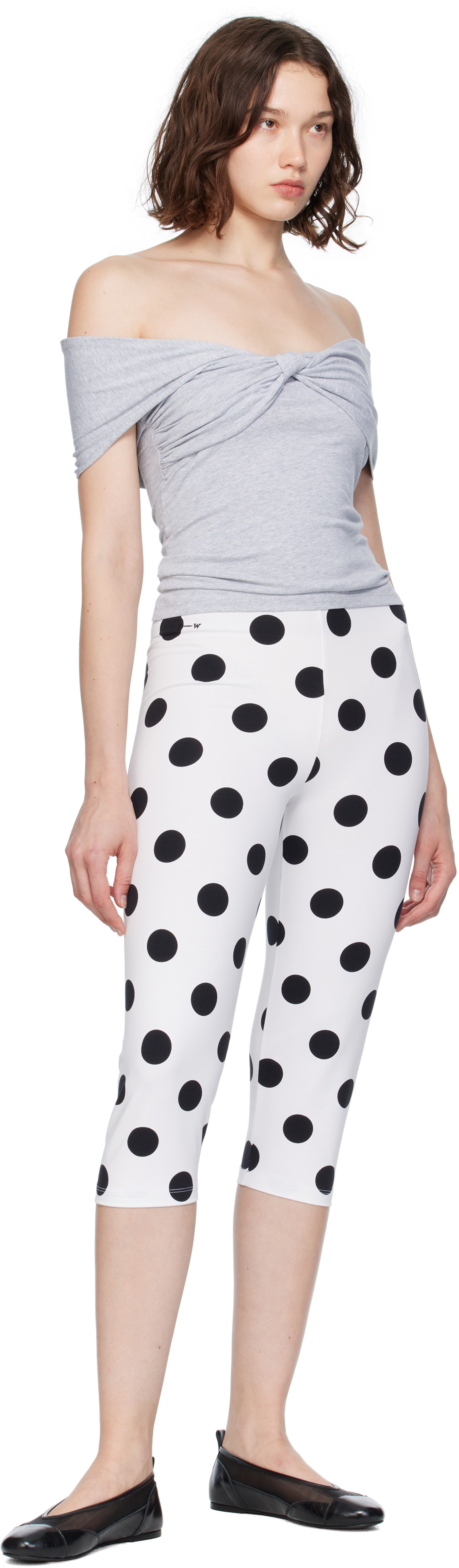 Paloma Wool White & Black Aneu Leggings