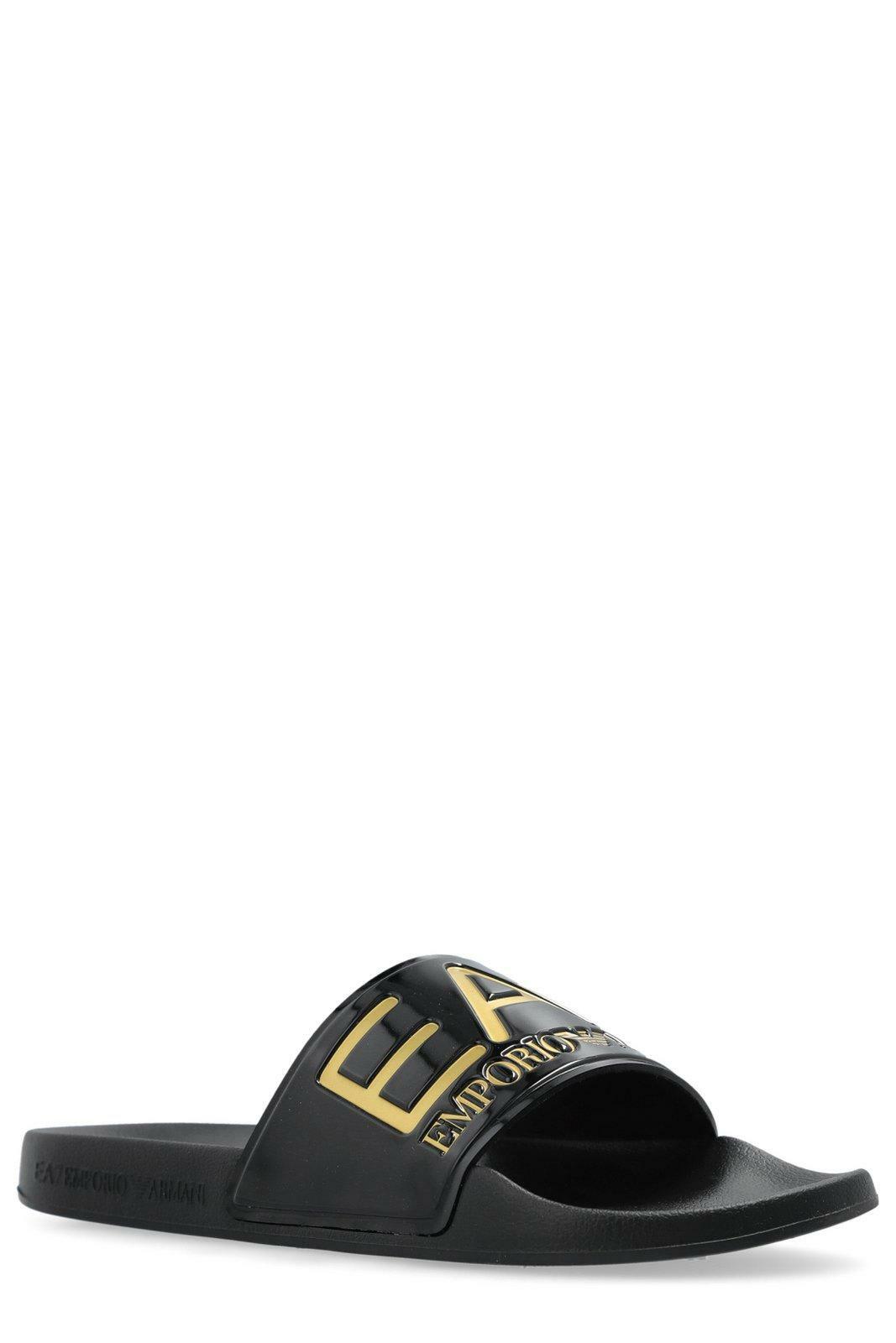 EA7 Logo Slide Sandals