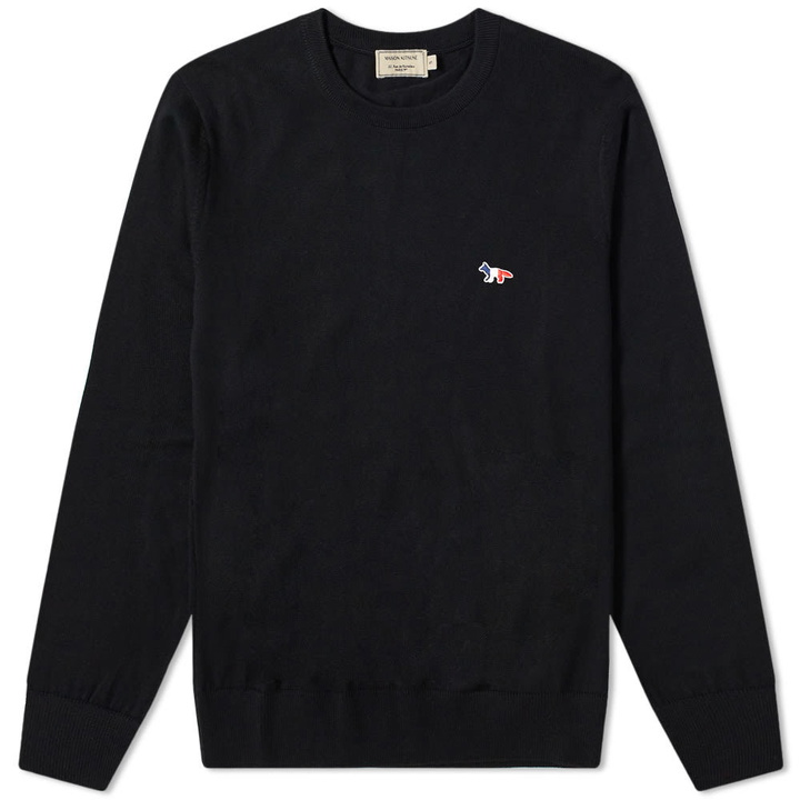 Photo: Maison Kitsuné Tricolour Fox Patch Crew Knit