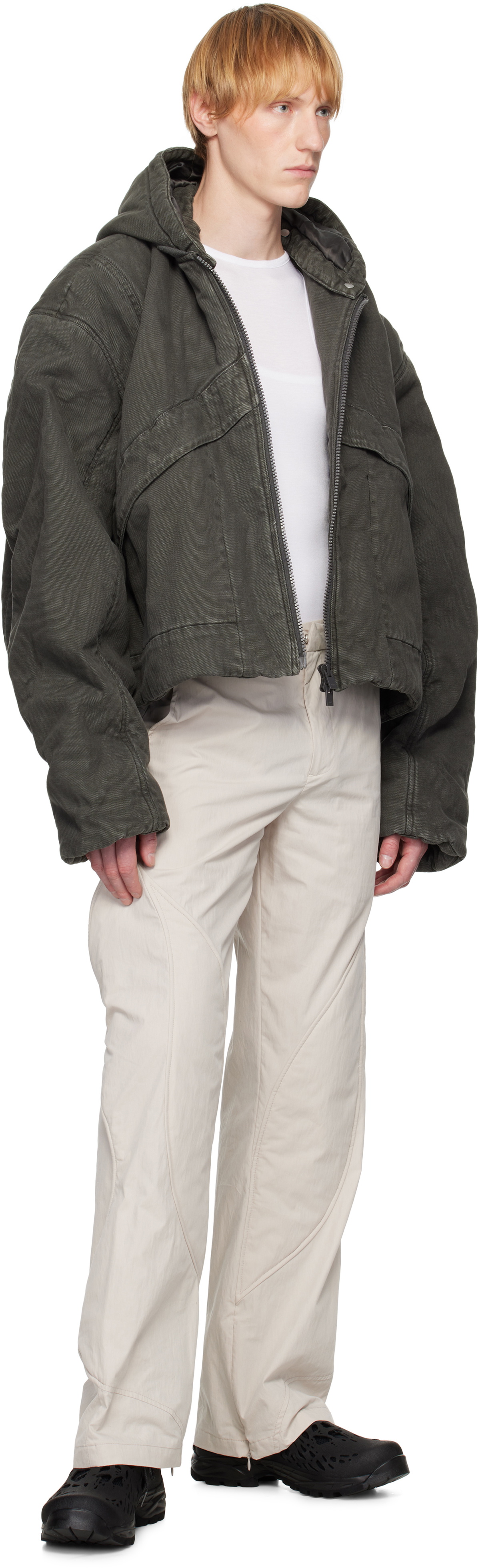 HELIOT EMIL Beige Concordance Puffed Cargo Pants Heliot Emil
