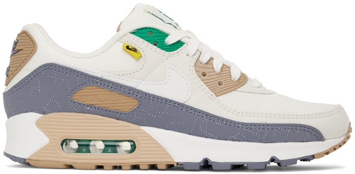 Photo: Nike Off-White & Beige Air Max 90 SE Sneakers