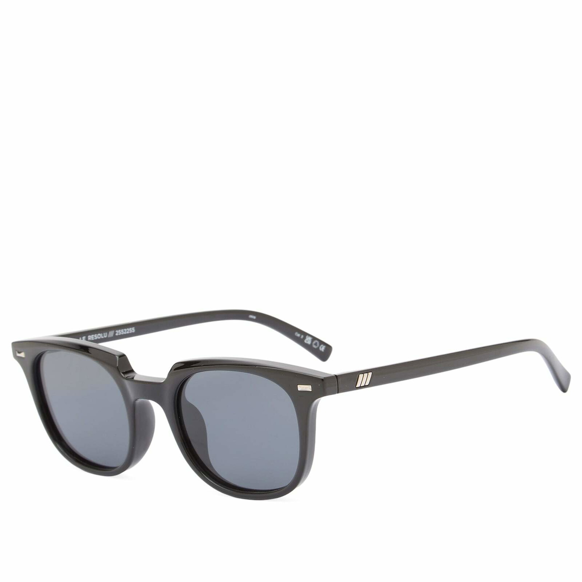Le Specs Le Resolu Sunglasses in Black/Smoke Mono Polarized 
