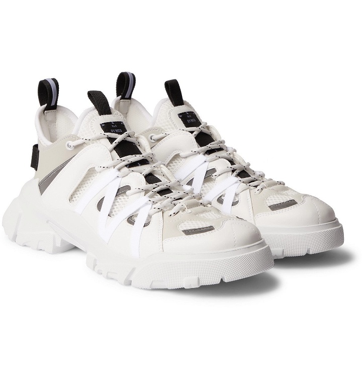 Photo: MCQ - Orbyt Descender 2.0 Mesh and Faux Leather Sneakers - White