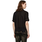 Saint Laurent Black Satin Short Sleeve Shirt