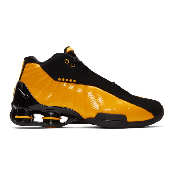 Photo: Nike Black and Yellow Shox BB4 Sneakers