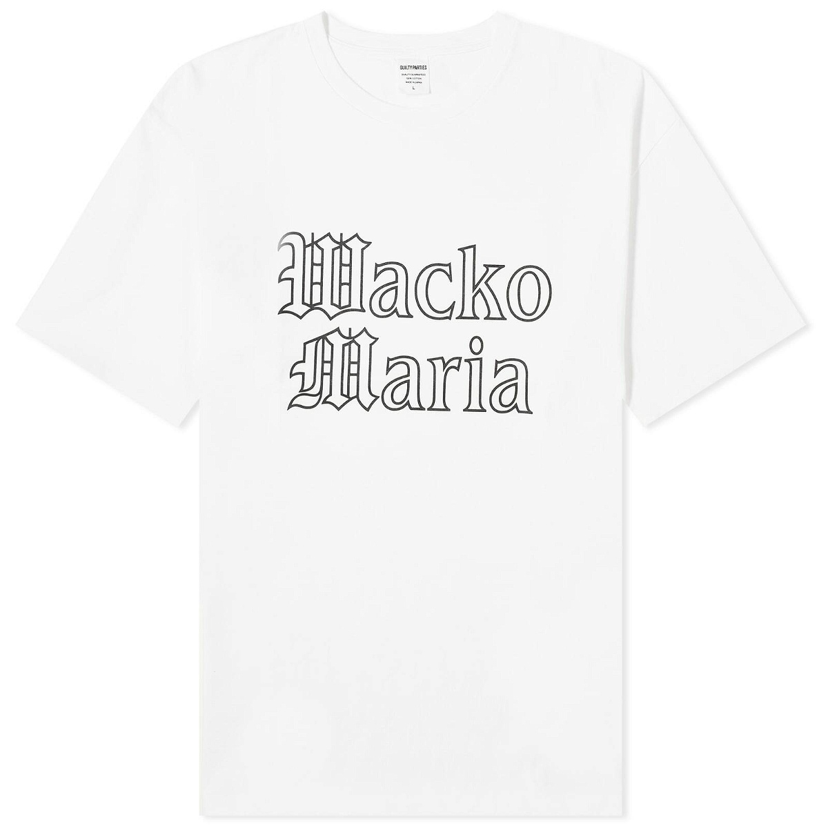 Photo: Wacko Maria Men's Heavyweight Gothic Logo T-Shirt in White