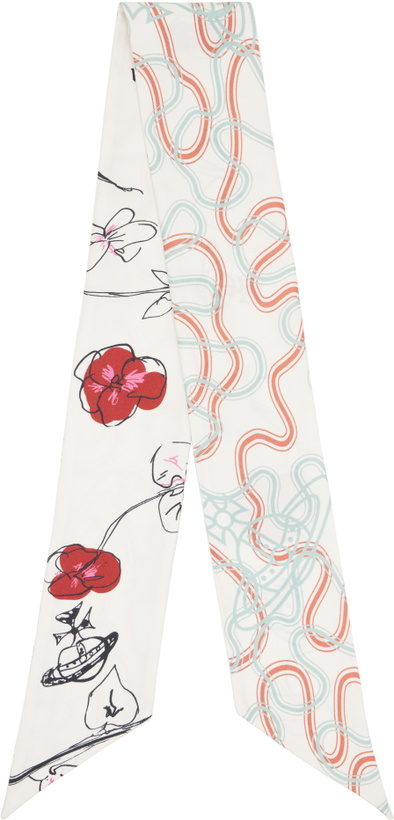 Photo: Vivienne Westwood Multicolor Flower & Orb Twilly Scarf