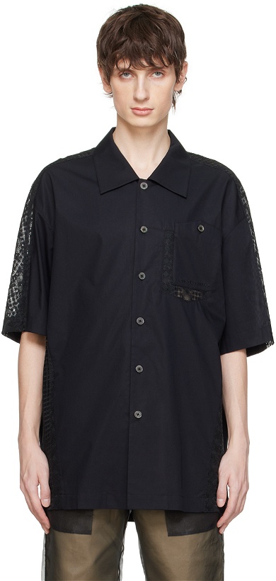 Photo: Feng Chen Wang Black Lace Overlay Shirt
