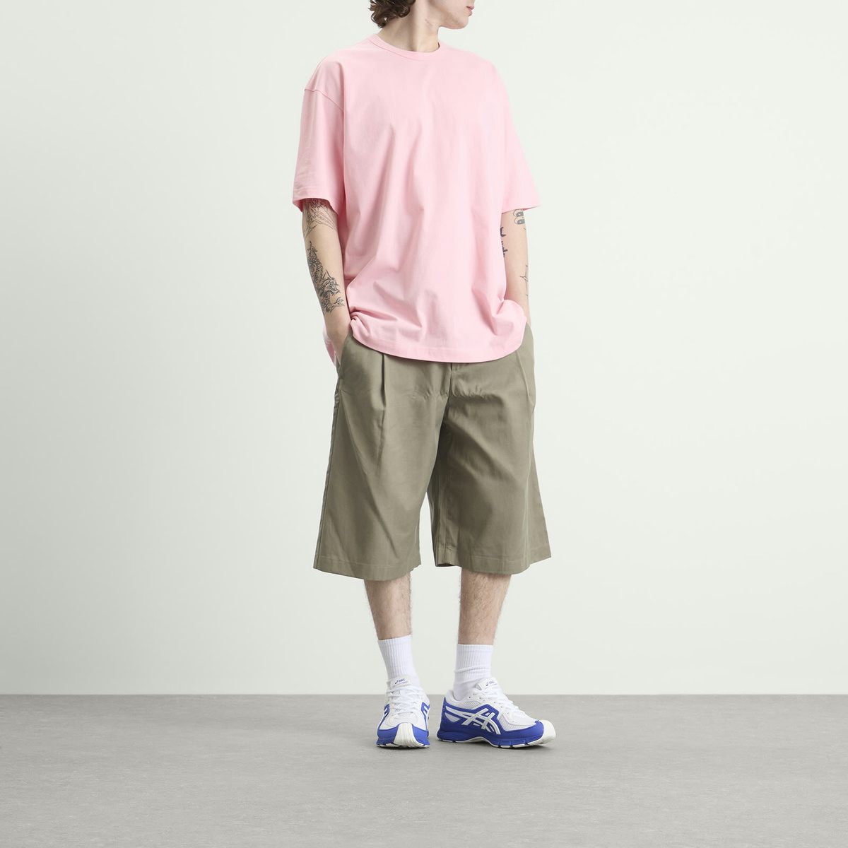 Comme des Garçons SHIRT Men's Oversized Cotton Jersey in Pink