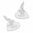 Gucci Women's Trademark Heart Earrings in Silver 