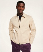 Brooks Brothers Men's Stretch Cotton Twill Bomber Jacket | Beige