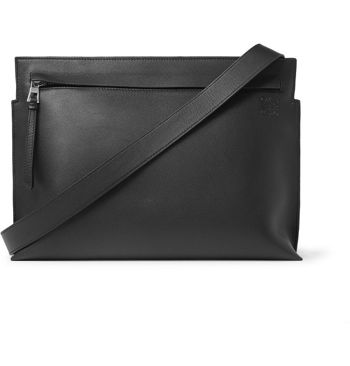 Photo: Loewe - Leather Messenger Bag - Black
