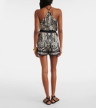 Nili Lotan Frances paisley silk twill shorts
