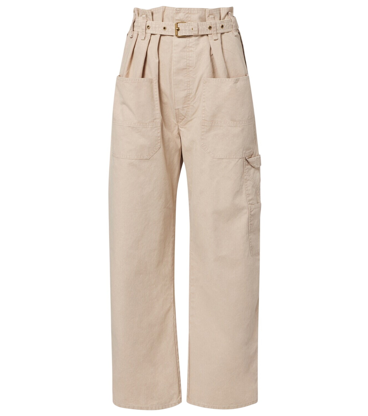 新品 ISABEL MARANT ETOILE KEOWINA カーゴパンツ38 Marant Etoile Keowina high-rise tapered cotton pants Isabel