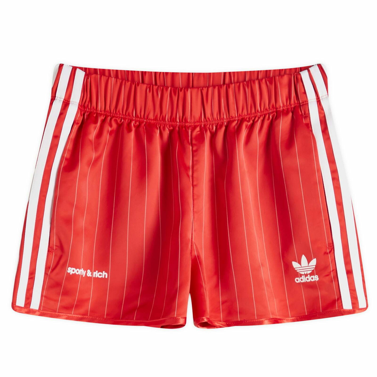 Adidas 3 stripe shorts women's red best sale