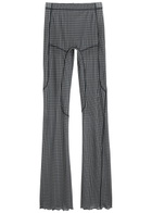 Knwls Halcyon Gingham Stretch-jersey Leggings Grey