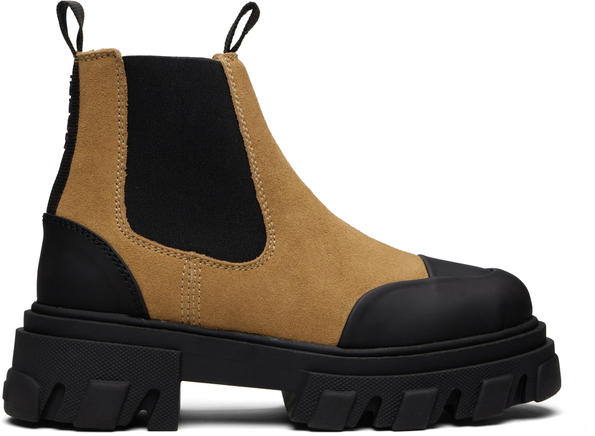 GANNI Brown Low Chelsea Boots