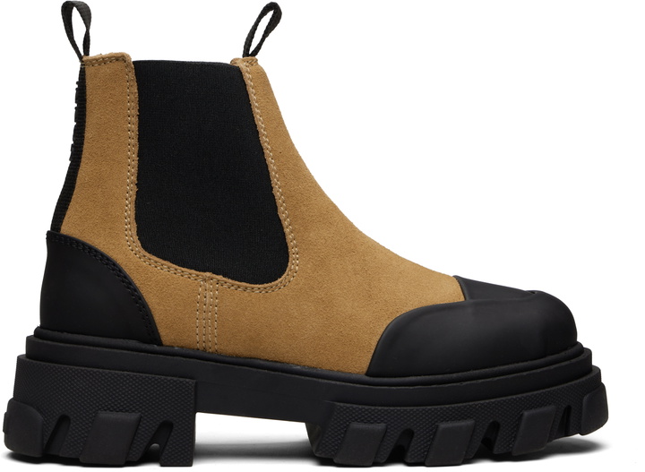Photo: GANNI Brown Low Chelsea Boots