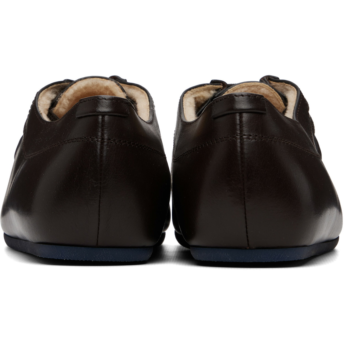 Jil Sander Brown & Blue Hood Lace-Up Derbys