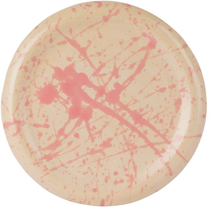 Photo: BOMBAC Off-White & Pink Splatter Plate