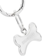 Balenciaga - Logo-Engraved Silver-Tone Key Fob