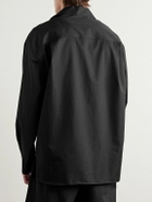 Amomento - Convertible-Collar Cotton Shirt - Black