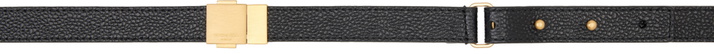 Photo: Thom Browne Black Clip Buckle Leather Belt