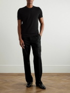 Brioni - Asolo Straight-Leg Pleated Wool-Blend Drawstring Trousers - Black
