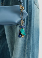 Timeless Pearly Charm-embellished 24kt Gold-plated Keyring - Multicoloured - One Size