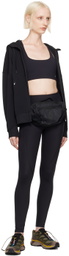 On Black Zipped Hoodie