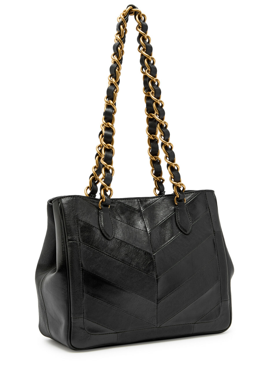 Valentino Garavani Small Panelled Leather Tote bag - Black - One Size