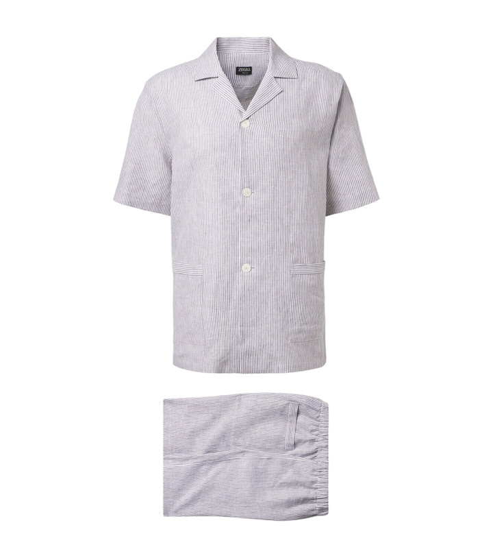 Photo: Zegna Striped linen pajamas