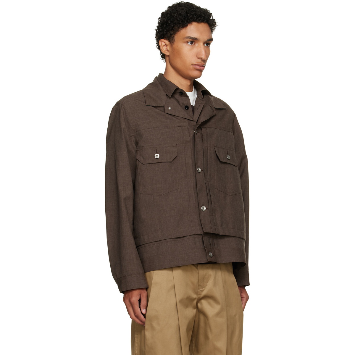 sacai Brown Suiting Jacket