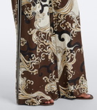 Alémais Otis printed linen wide-leg pants